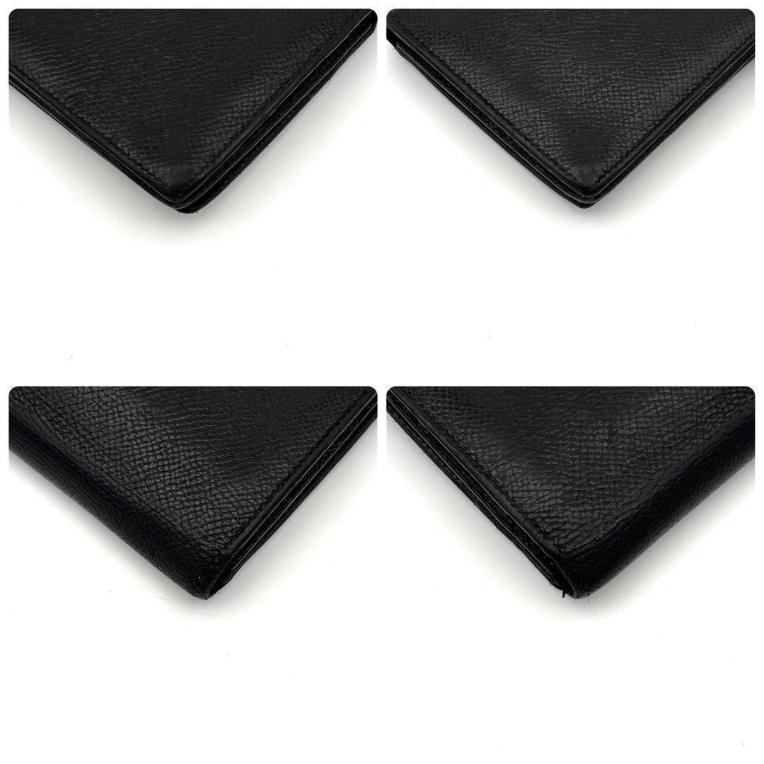 Hermes Bearn Souffle Bifold Wallet Epsom Black Gold — view 6