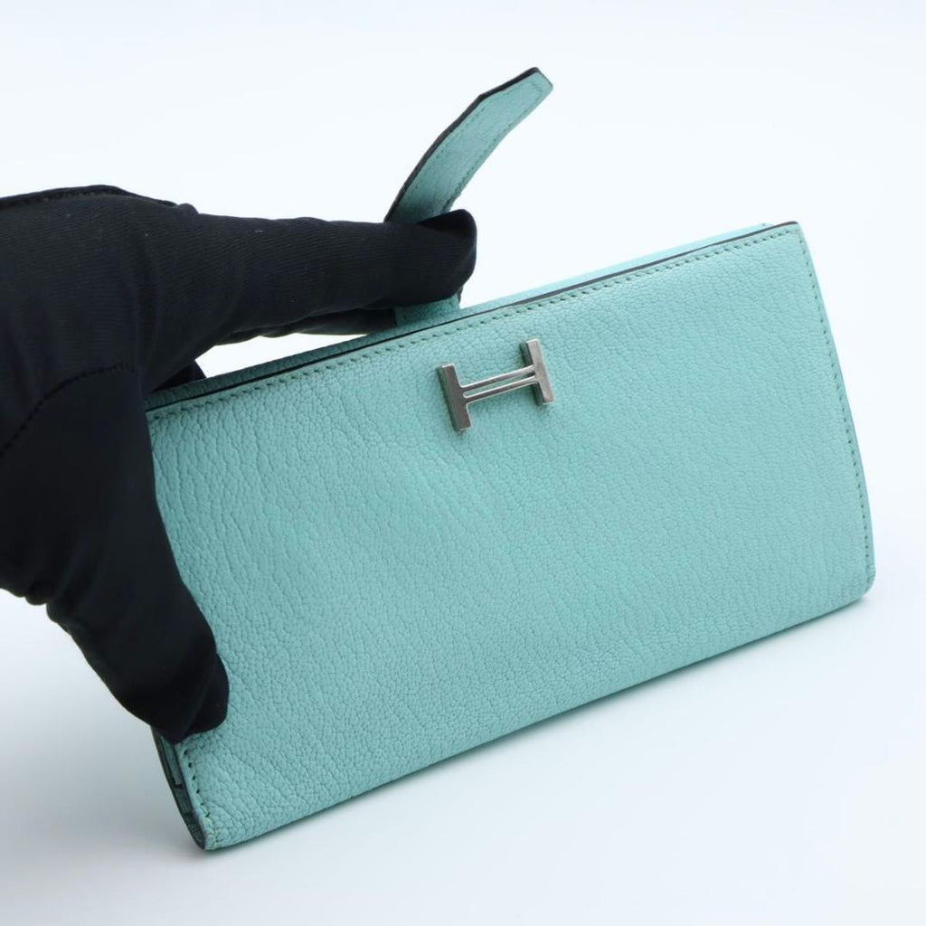 Hermes Bearn Dupri Wallet Mint Chevre — view 2