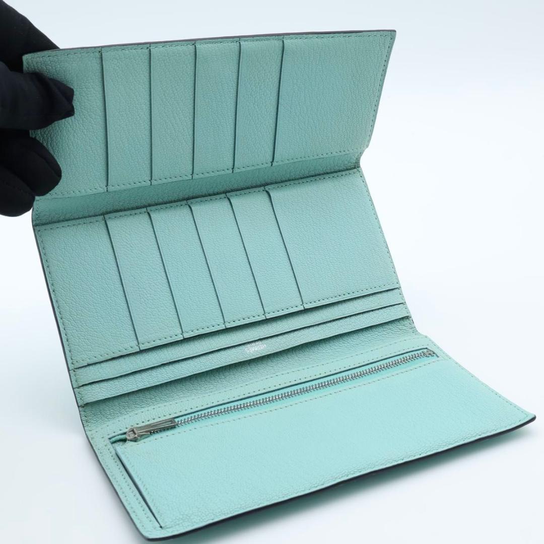 Hermes Bearn Dupri Wallet Mint Chevre — view 3