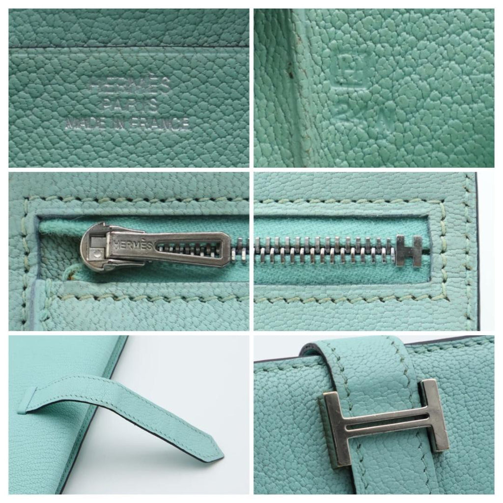 Hermes Bearn Dupri Wallet Mint Chevre — view 7