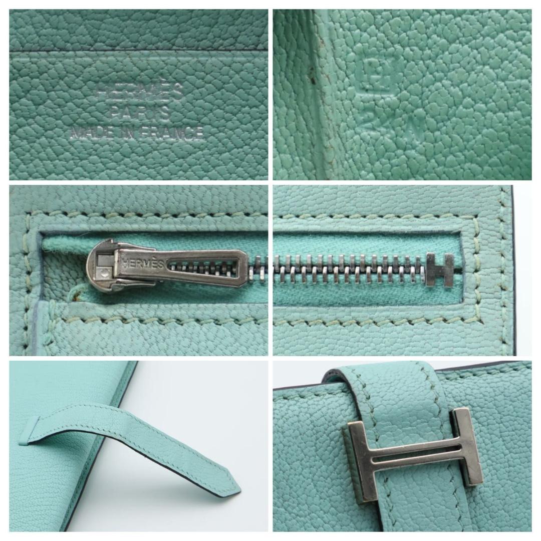 Hermes Bearn Dupri Wallet Mint Chevre — view 7