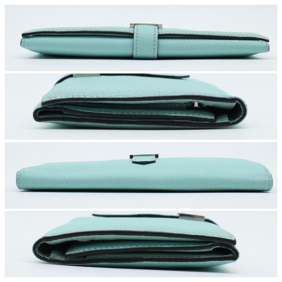 Hermes Bearn Dupri Wallet Mint Chevre — view 9