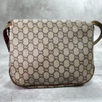 Gucci GG Shoulder Bag Brown Beige Leather Logo — view 3