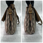 Gucci GG Shoulder Bag Brown Beige Leather Logo — view 7