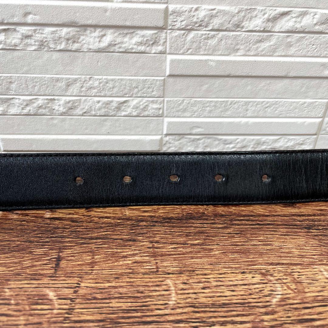 Celine Leather Triomphe Buckle Gold Belt Black Brown — view 4