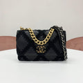 Chanel 19 Calfskin Shoulder Bag Chain Wallet