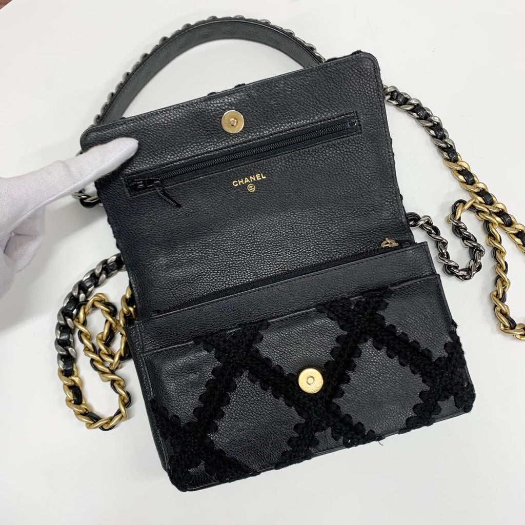Chanel 19 Calfskin Shoulder Bag Chain Wallet — view 5