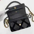 Chanel 19 Calfskin Shoulder Bag Chain Wallet — view 5