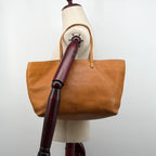Fendi Selleria Cabas Tote Bag Leather Yellow Shoulder Roll