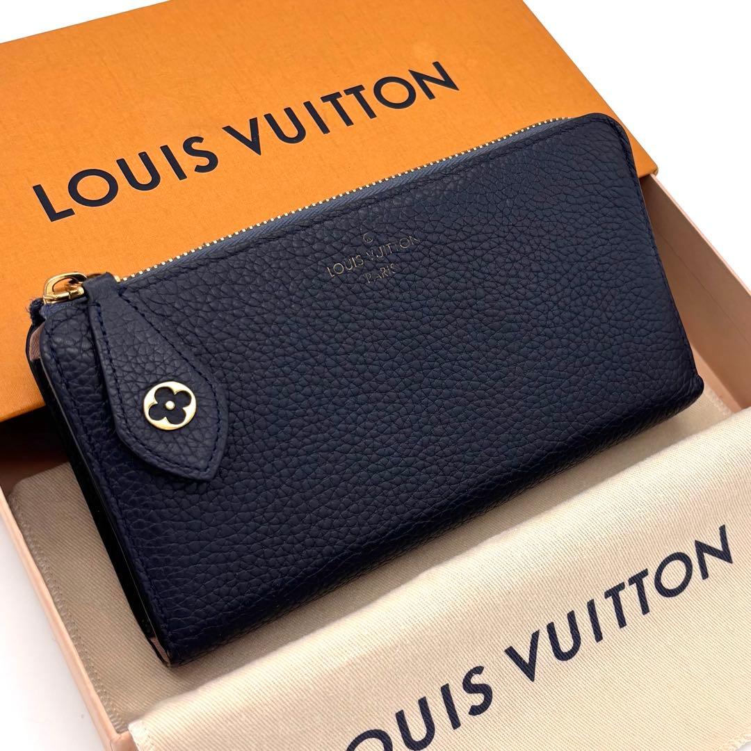 Louis Vuitton Taurillon Portefeuille Comet L-shaped Zip Around Wallet