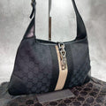 Gucci GG Sherry Line Shoulder Bag Black Jackie