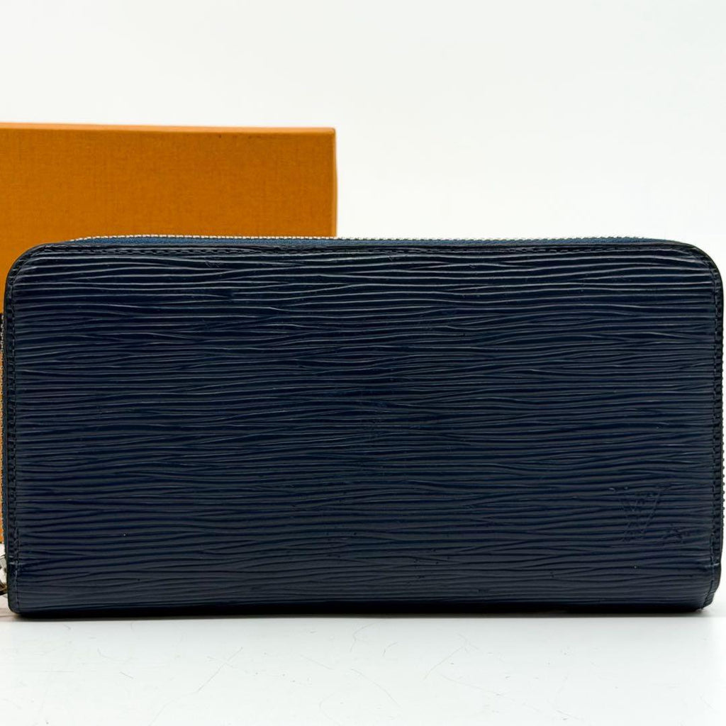 Louis Vuitton Zippy Wallet Epi Navy Round — view 2