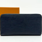 Louis Vuitton Zippy Wallet Epi Navy Round — view 2
