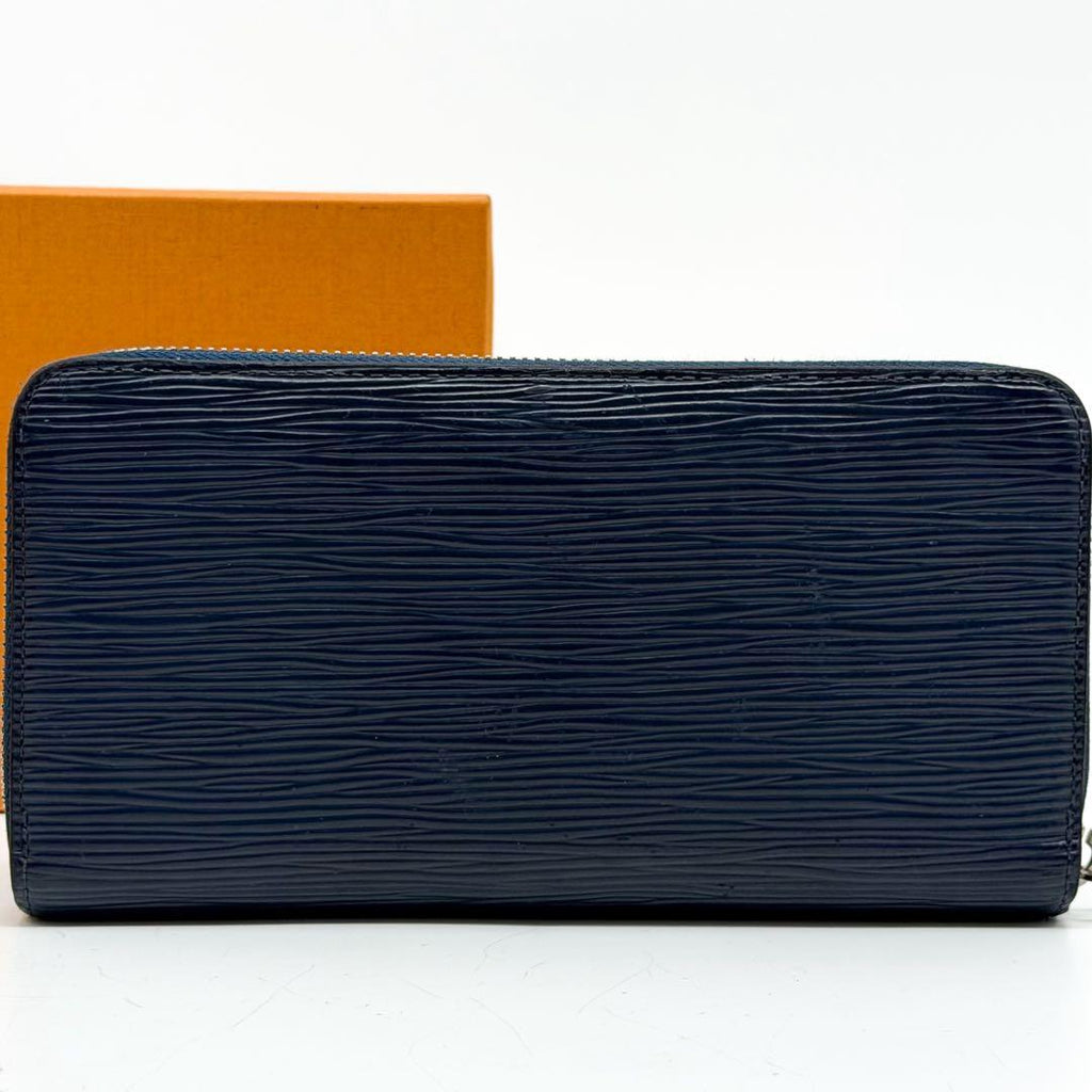 Louis Vuitton Zippy Wallet Epi Navy Round — view 3