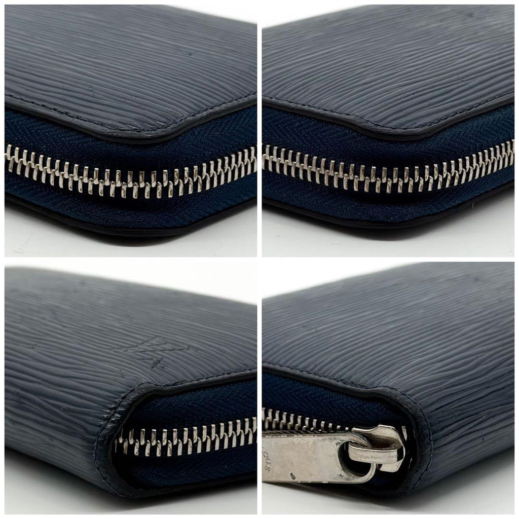 Louis Vuitton Zippy Wallet Epi Navy Round — view 5