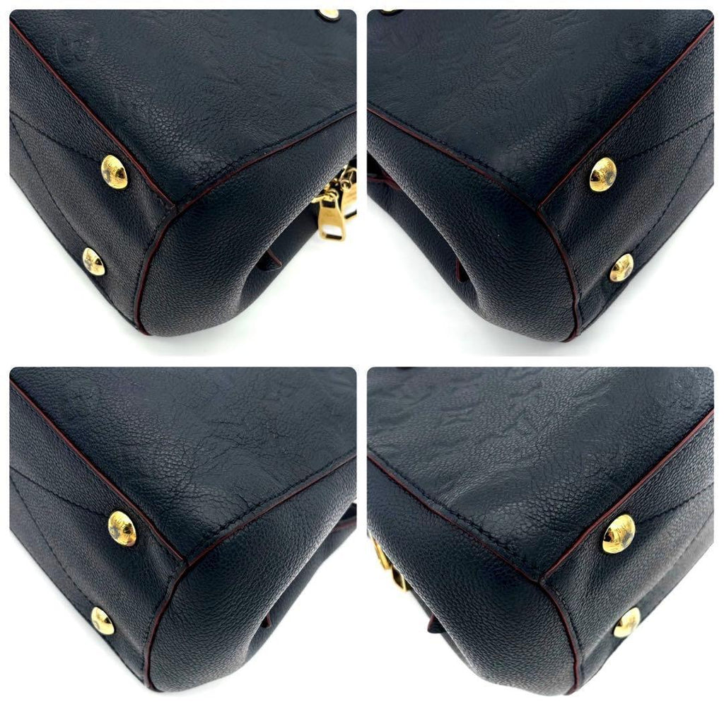 Louis Vuitton Montaigne BB Monogram Empreinte Navy Handbag — view 9