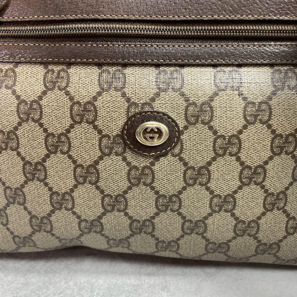 Gucci GG Clutch Brown Leather Logo Second — view 4