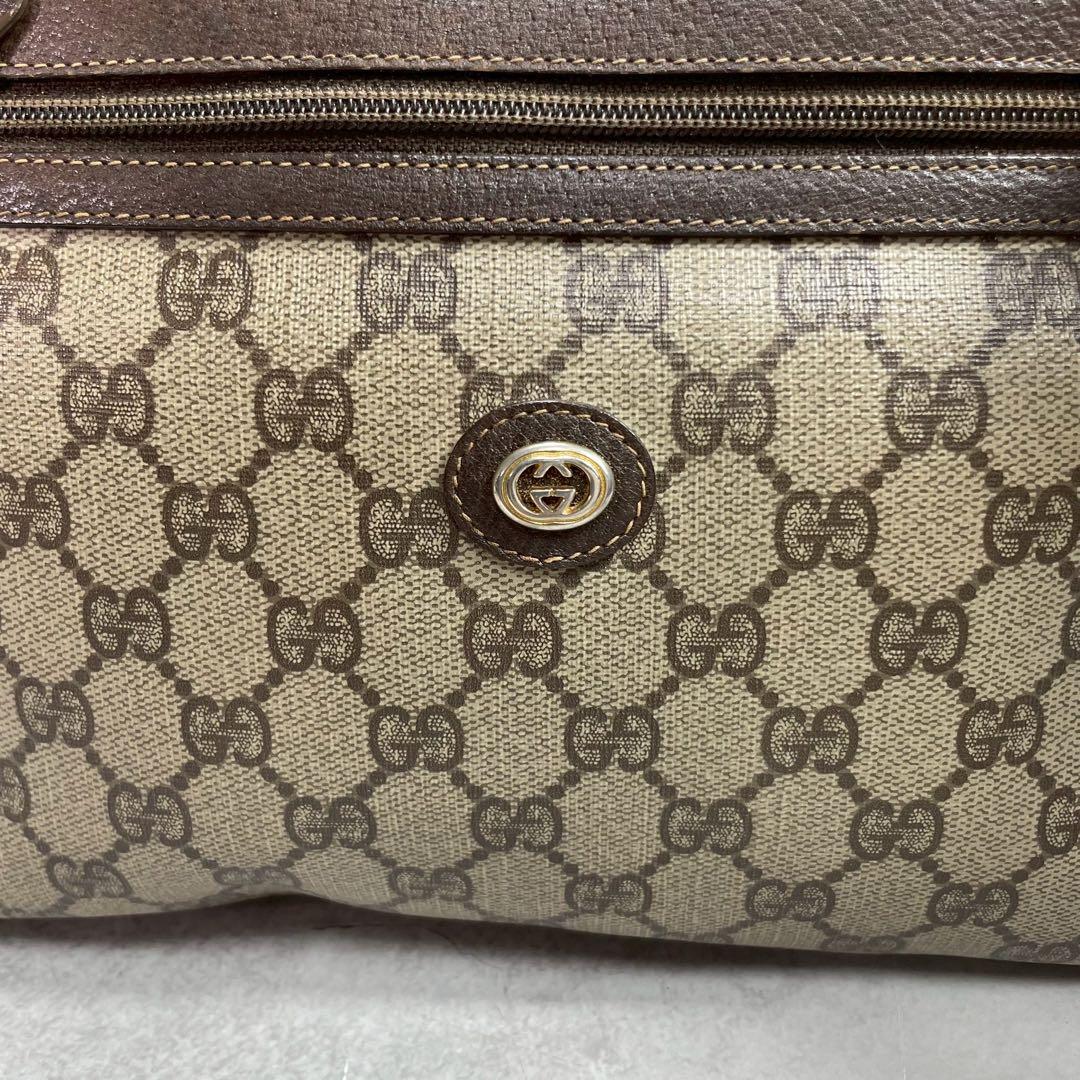 Gucci GG Clutch Brown Leather Logo Second — view 4
