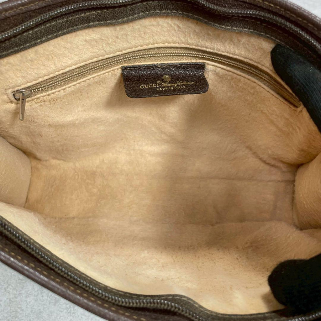 Gucci GG Clutch Brown Leather Logo Second — view 5