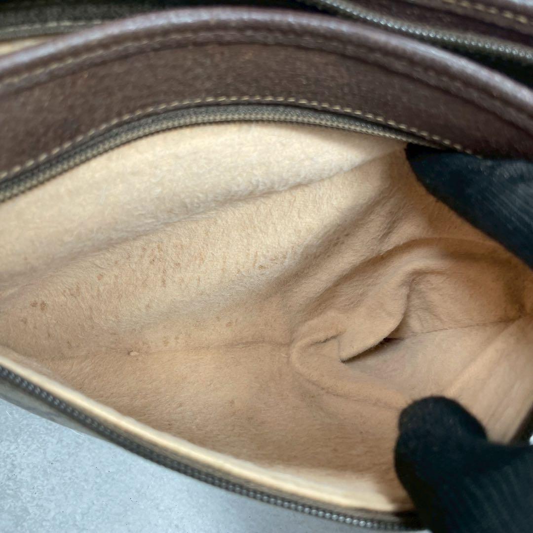 Gucci GG Clutch Brown Leather Logo Second — view 6
