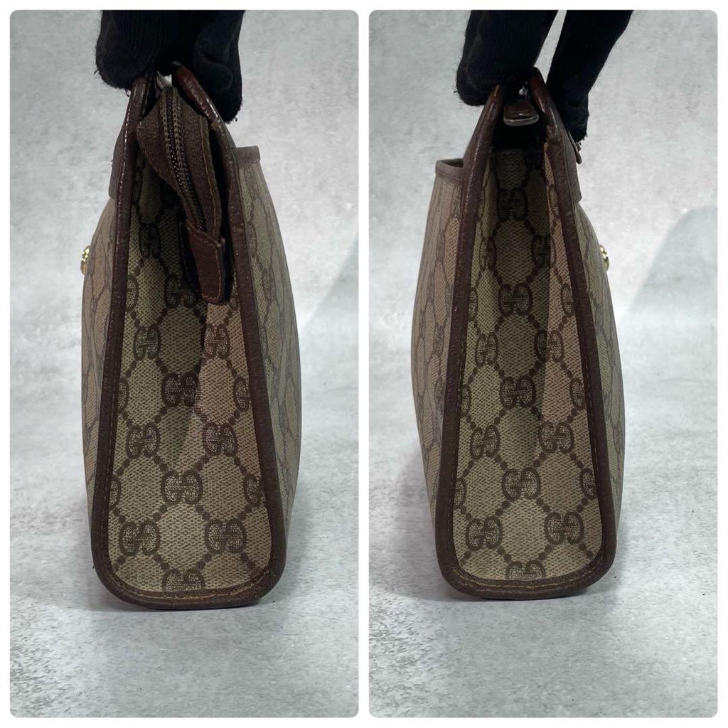 Gucci GG Clutch Brown Leather Logo Second — view 7