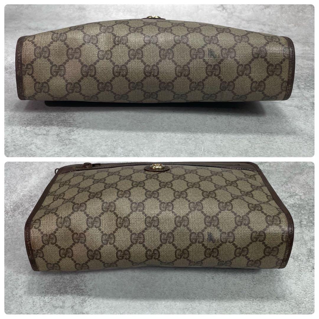 Gucci GG Clutch Brown Leather Logo Second — view 8