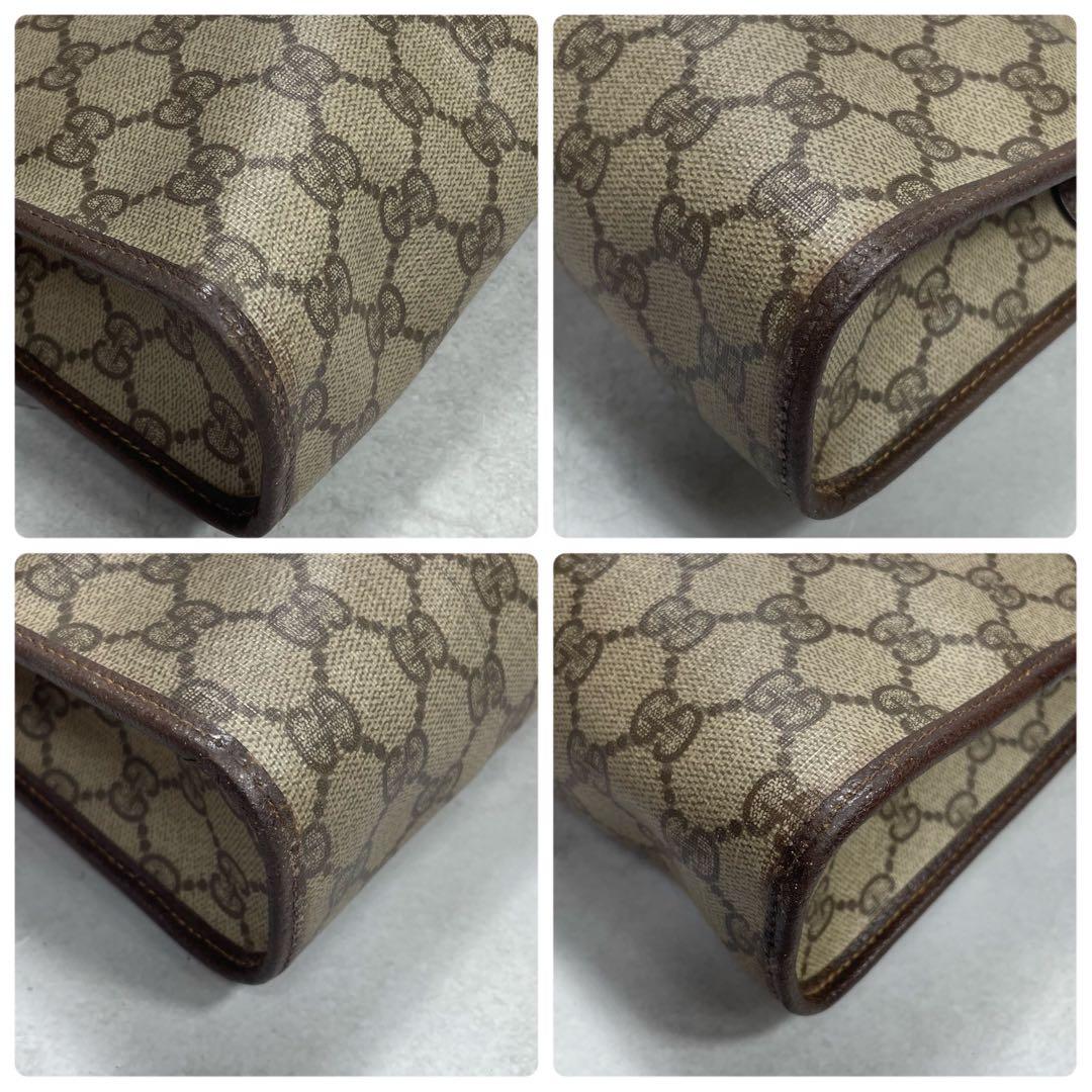 Gucci GG Clutch Brown Leather Logo Second — view 9