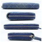 Chanel Quilted Denim Compact Zip Wallet — view 9