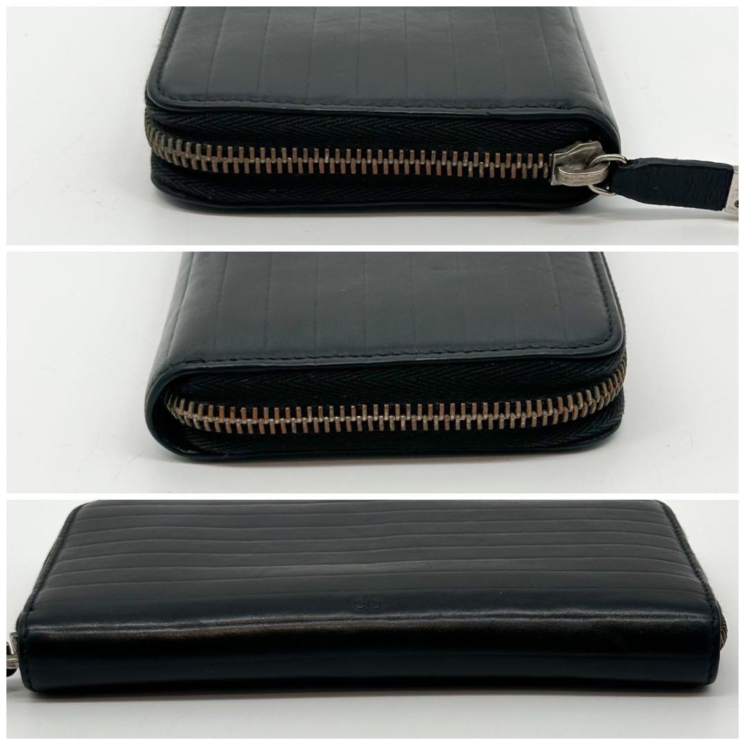 Dior Homme Zip Around Wallet Leather Logo CD — view 4