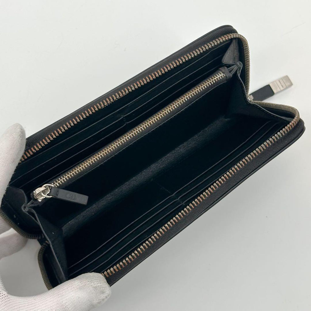 Dior Homme Zip Around Wallet Leather Logo CD — view 6