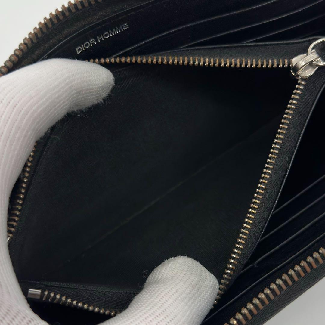 Dior Homme Zip Around Wallet Leather Logo CD — view 9