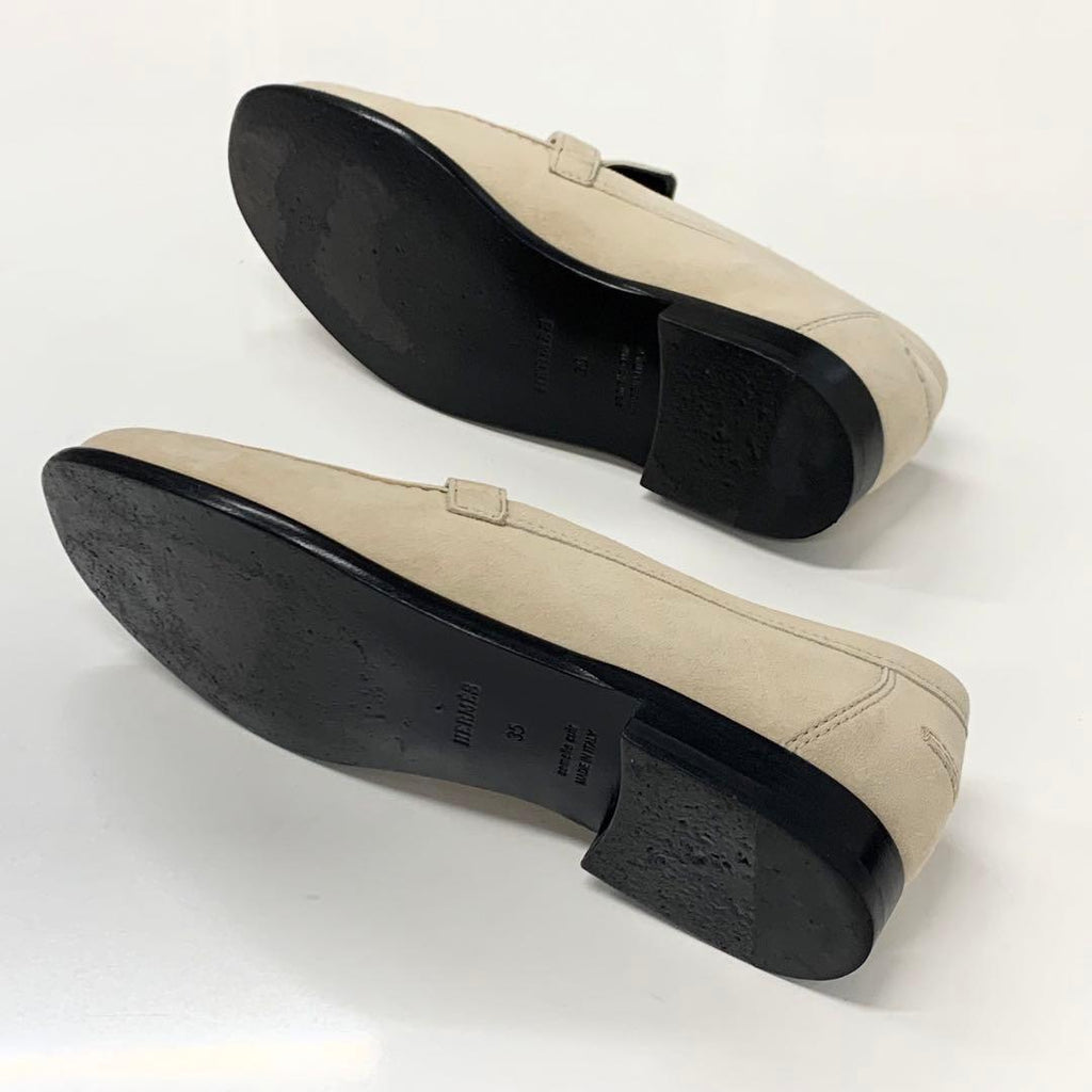 Hermes D'estaing Suede Kelly Hardware Loafers Beige — view 7
