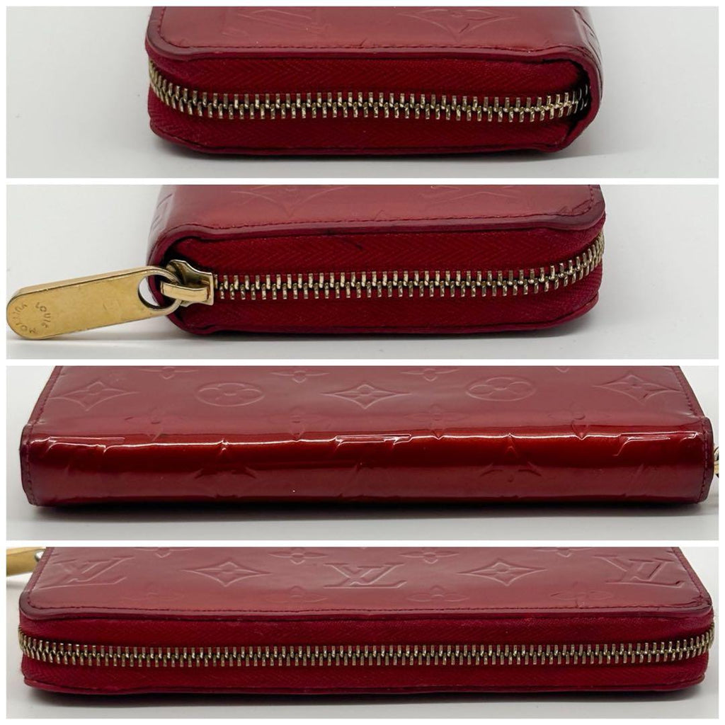 Louis Vuitton Zippy Wallet Vernis Monogram Red Round — view 6