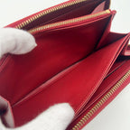 Louis Vuitton Zippy Wallet Vernis Monogram Red Round — view 9