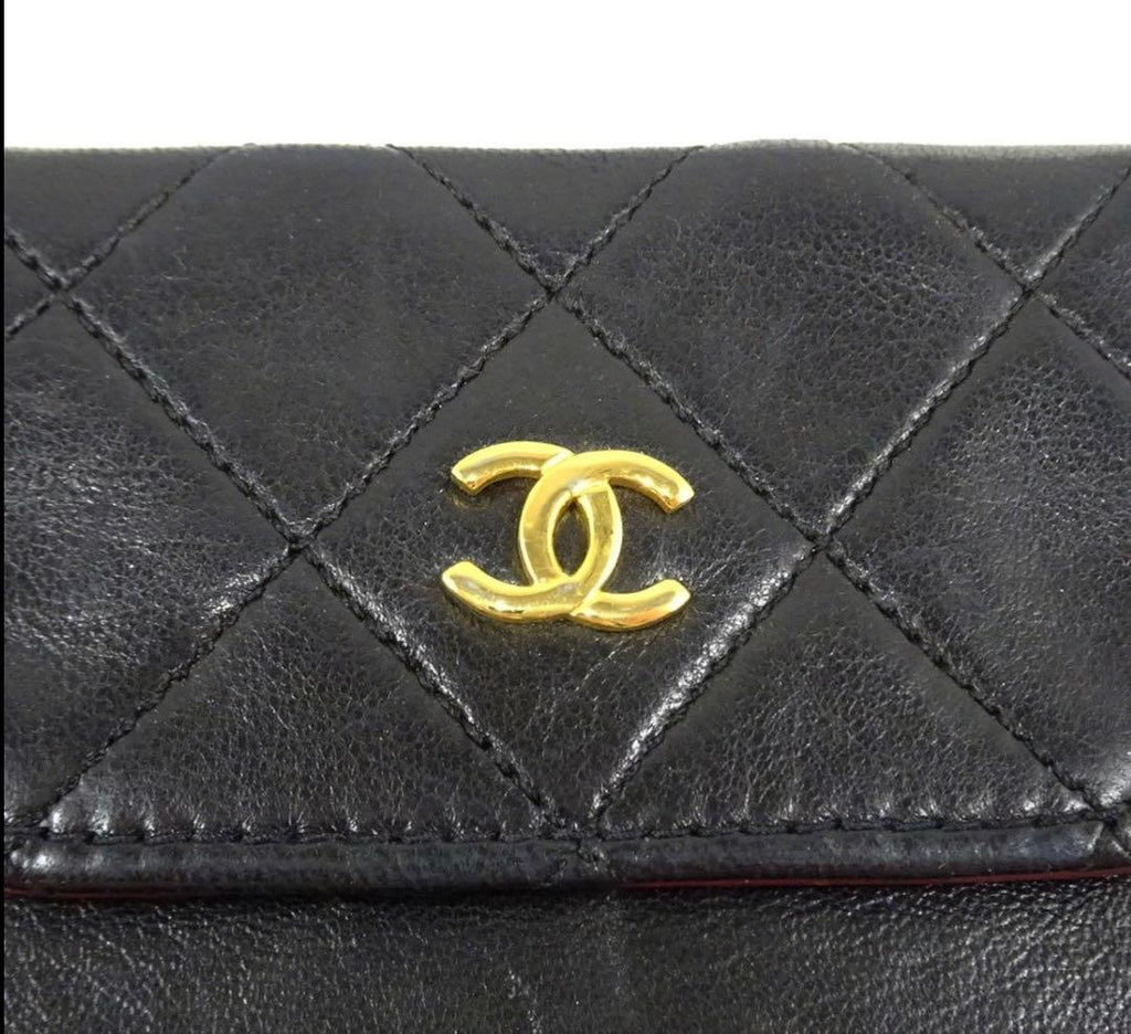 Chanel Quilted CC Logo Lambskin Card Case Mini — view 4