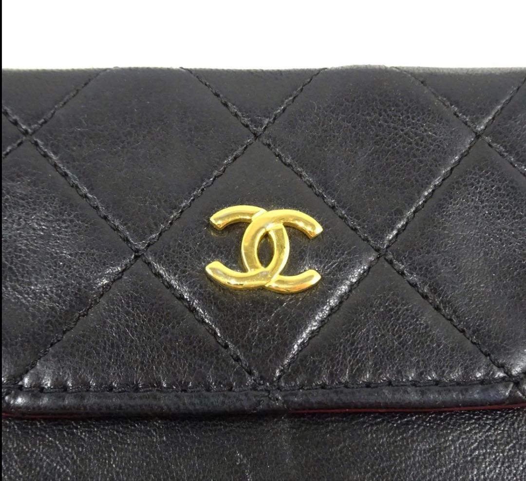 Chanel Quilted CC Logo Lambskin Card Case Mini — view 4
