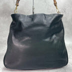 Gucci Shoulder Bag 2-Way Bamboo Black Leather — view 2