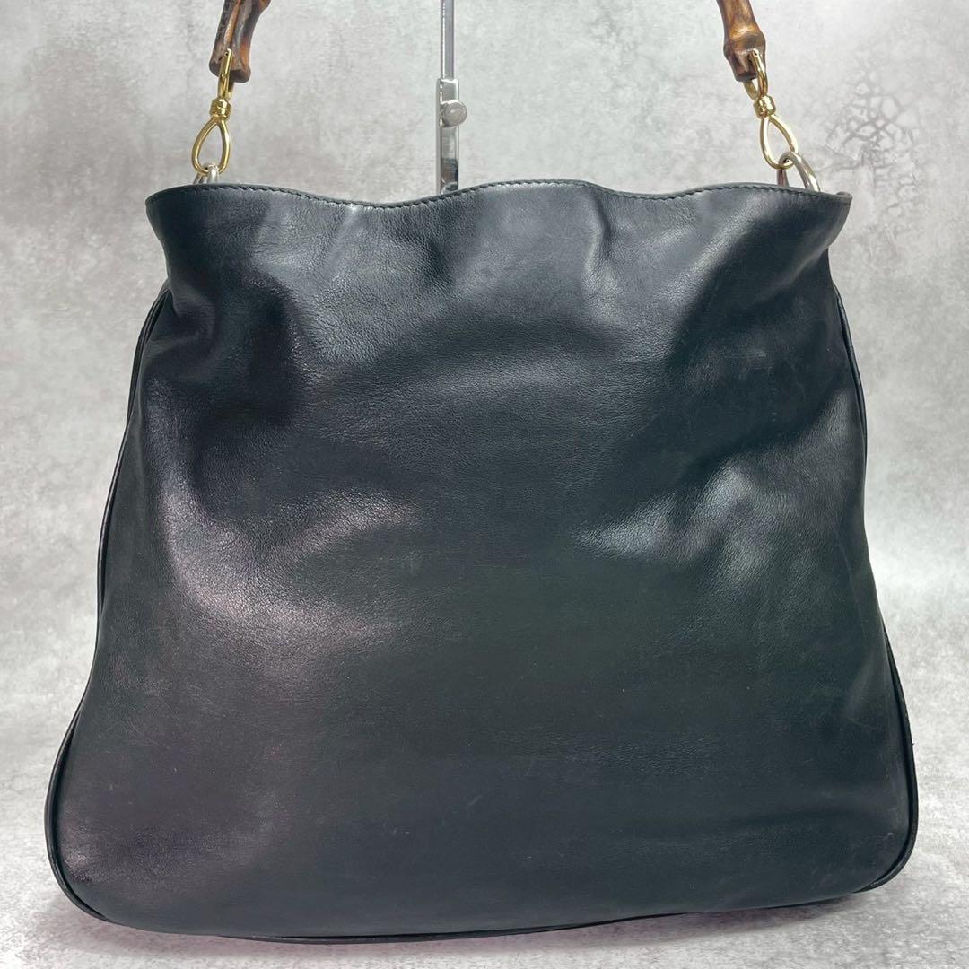 Gucci Shoulder Bag 2-Way Bamboo Black Leather — view 2