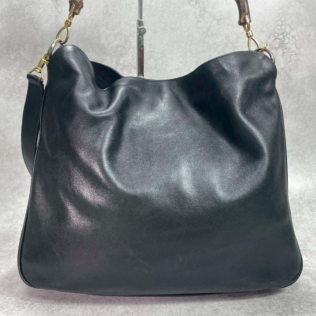 Gucci Shoulder Bag 2-Way Bamboo Black Leather — view 3