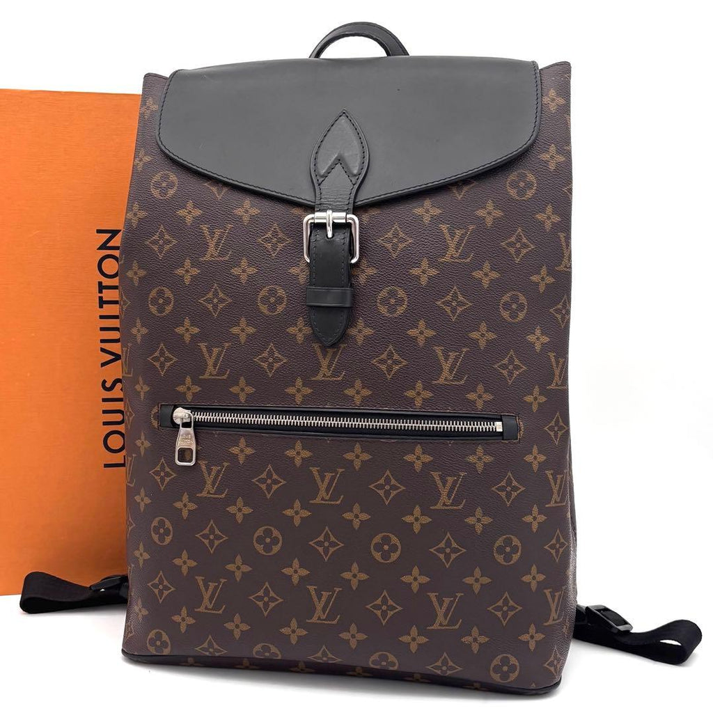 Louis Vuitton Monogram Macassar Parc Backpack Black Brown