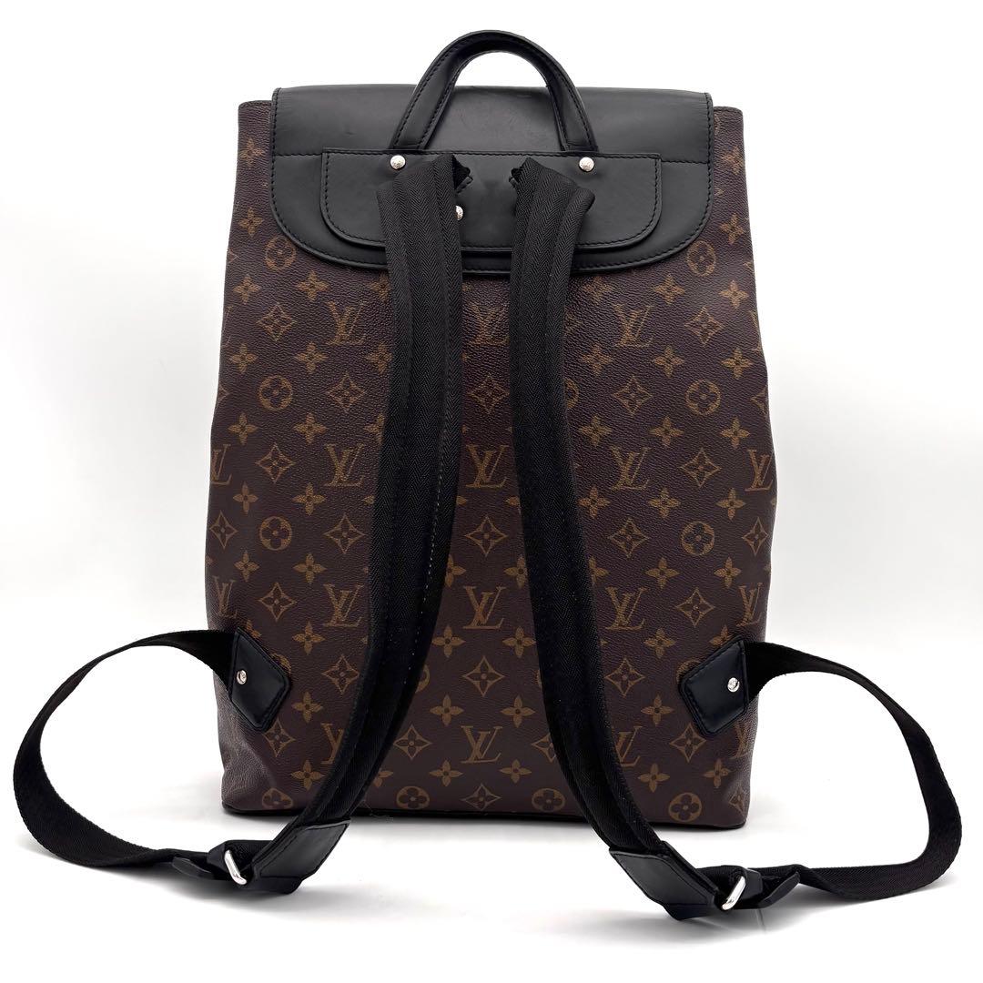 Louis Vuitton Monogram Macassar Parc Backpack Black Brown — view 2