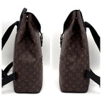 Louis Vuitton Monogram Macassar Parc Backpack Black Brown — view 5