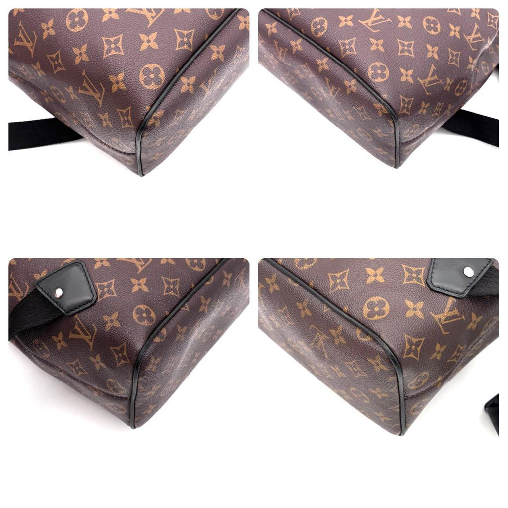 Louis Vuitton Monogram Macassar Parc Backpack Black Brown — view 7