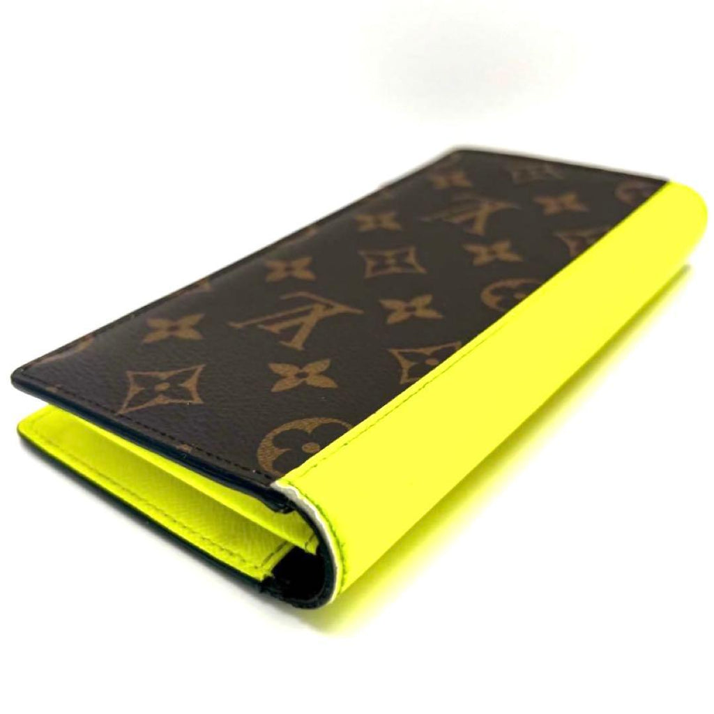 Louis Vuitton Monogram Macassar Portefeuille Plaza Yellow Wallet — view 3
