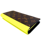 Louis Vuitton Monogram Macassar Portefeuille Plaza Yellow Wallet — view 4