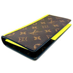 Louis Vuitton Monogram Macassar Portefeuille Plaza Yellow Wallet — view 5