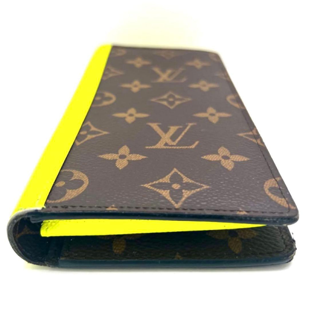 Louis Vuitton Monogram Macassar Portefeuille Plaza Yellow Wallet — view 9