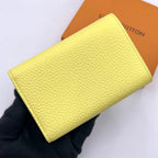 Louis Vuitton Capucines Compact Taurillon Leather Crocodile Yellow Wallet — view 2