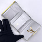 Louis Vuitton Capucines Compact Taurillon Leather Crocodile Yellow Wallet — view 3