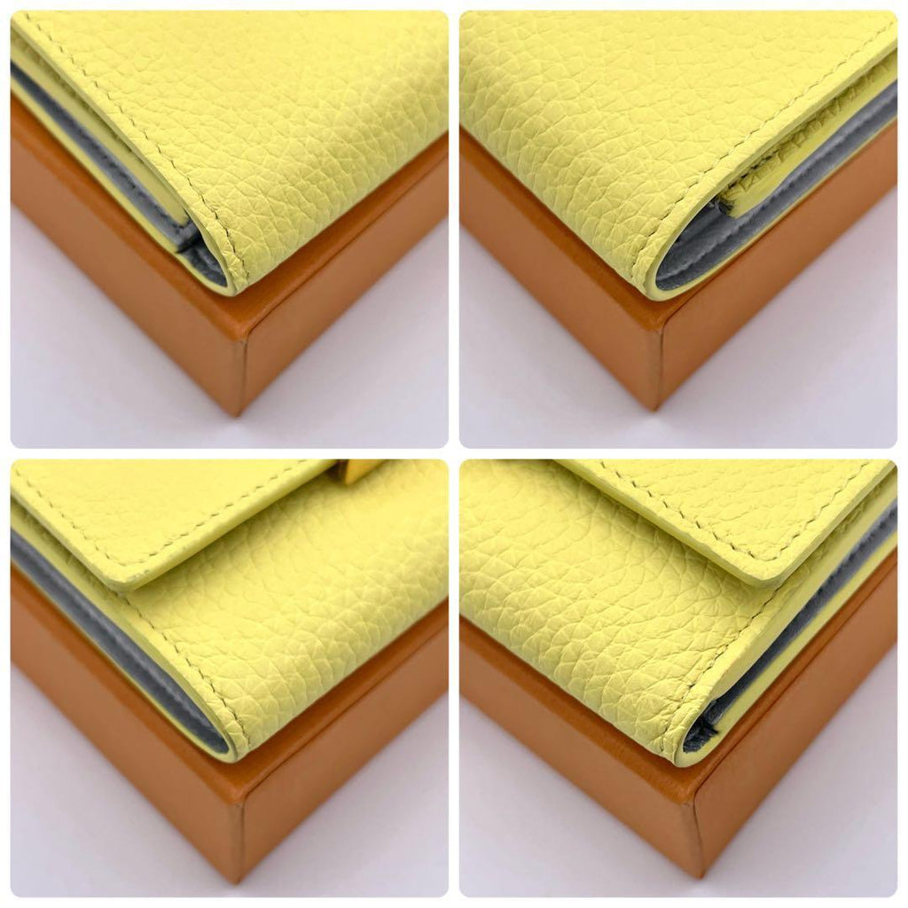 Louis Vuitton Capucines Compact Taurillon Leather Crocodile Yellow Wallet — view 7